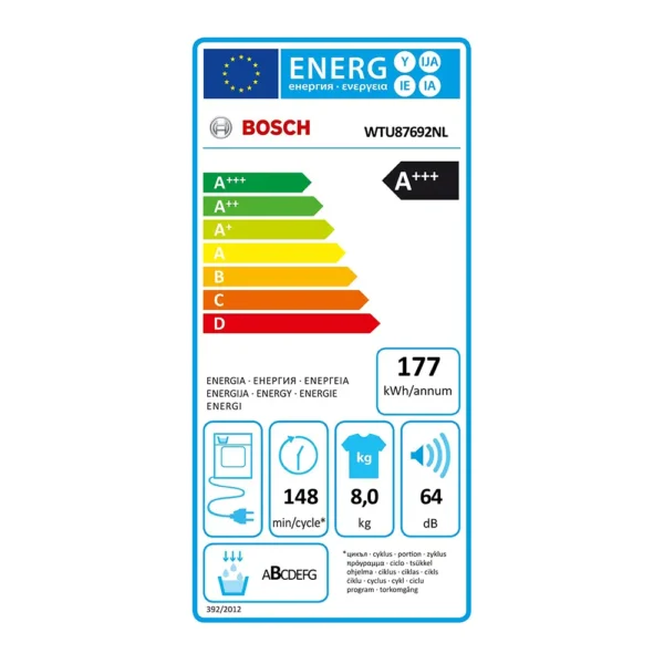 Bosch WTU87692NL EXCLUSIV warmtepompdroger