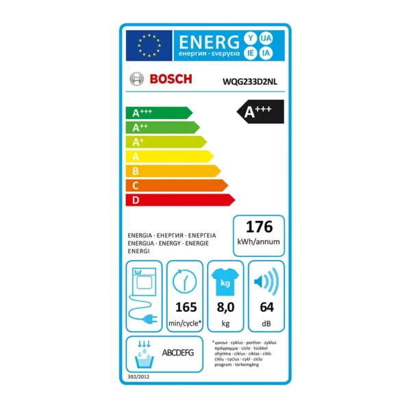 Bosch WQG233D2NL EXCLUSIV warmtepompdroger