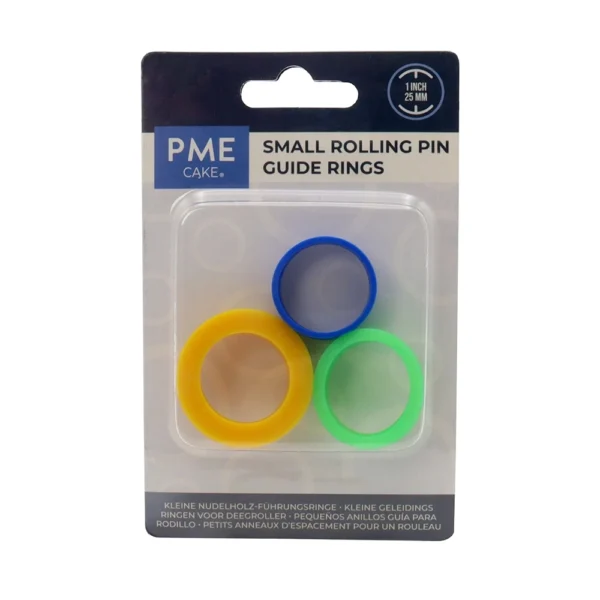 Diverse ringen voor rolstok met een diameter van 2,5 centimeter in verpakking