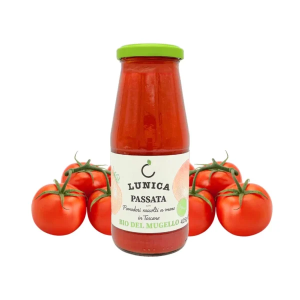 Biologische tomatensaus fles van 425 gram