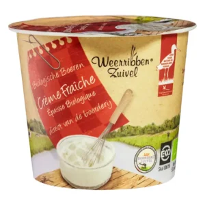 Weerribben Zuivel crème fraîche BIO 125 gram