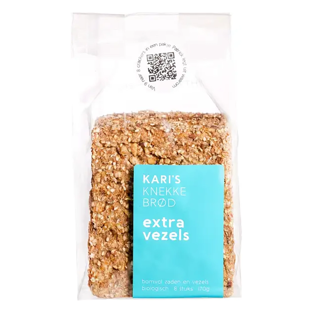 Kari's crackers knäckebröd extra vezels 170 gram