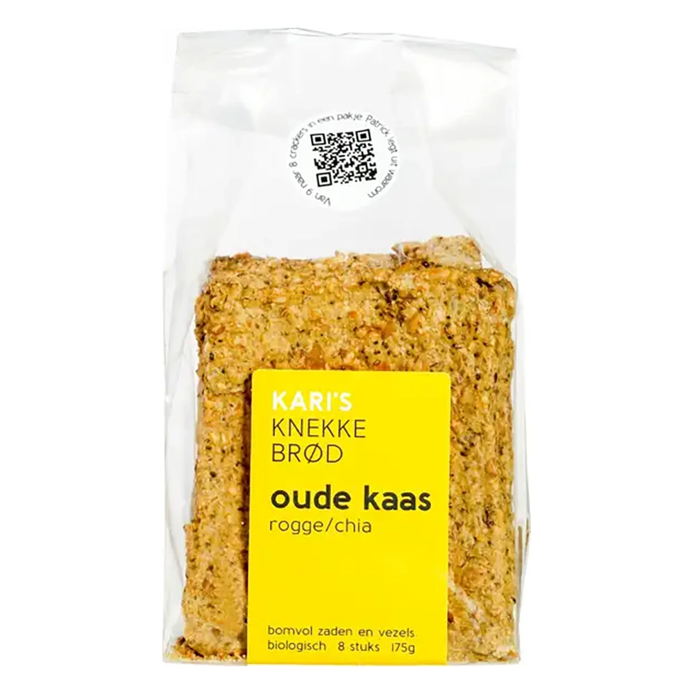 Kari's crackers knäckebröd oude kaas 175 gram