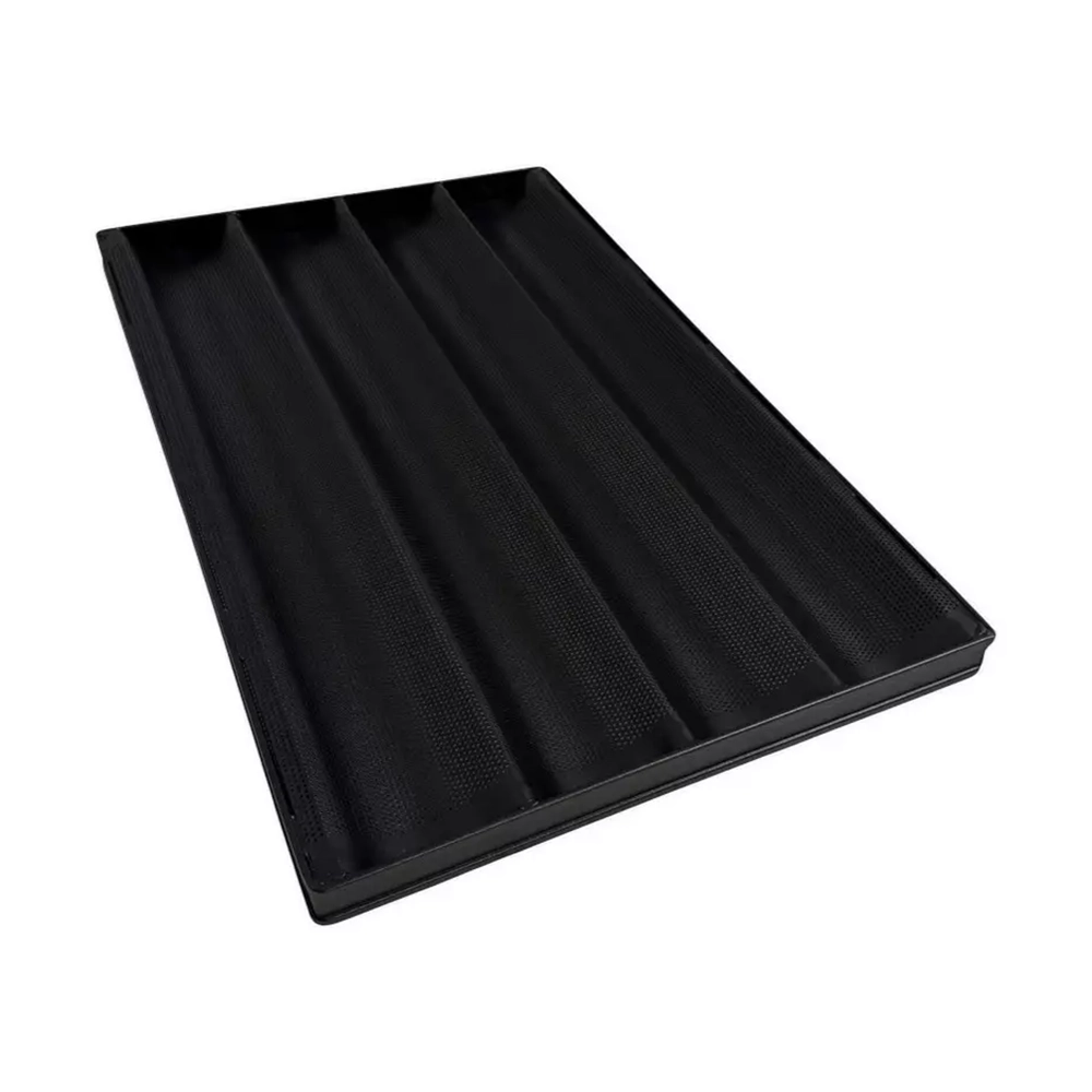 Stokbrood bakplaat aluminium perfo teflon 40x60 centimeter